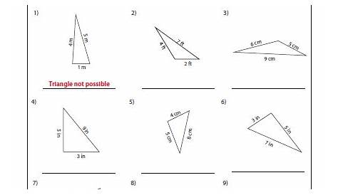 inequalities in two triangles worksheets