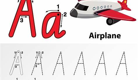 trace letter a worksheets