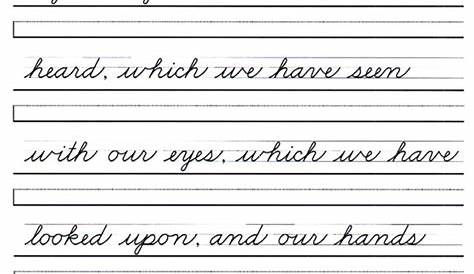 printable handwriting worksheets for adults