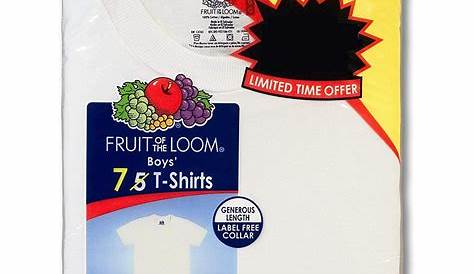 fruit loom white t shirts