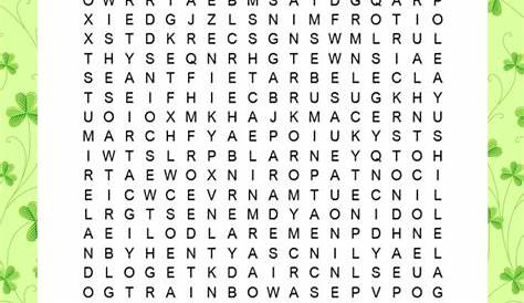 St. Patrick’s Day Word Search Printable - A Crazy Family