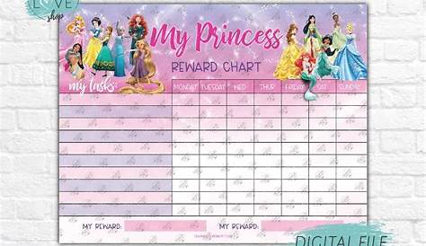 Free Printable Disney Princess Reward Chart - Printable Templates