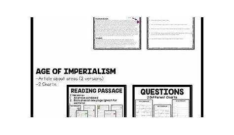 the age of imperialism worksheet