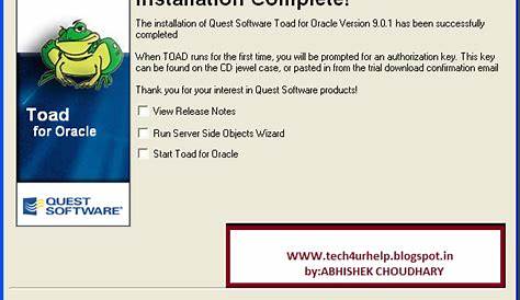 Technology Sharing: Step to install oracle for Toad