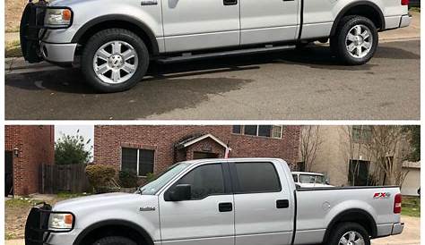 Before and after 2” leveling kit : f150