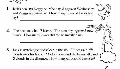 math problems for 1st graders