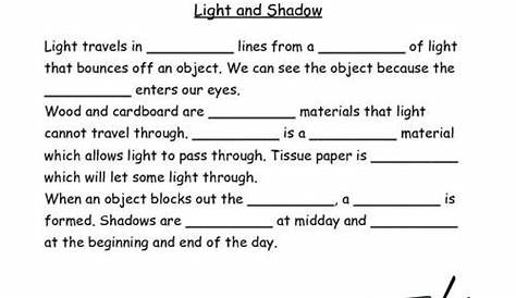 light reflection worksheet answer key