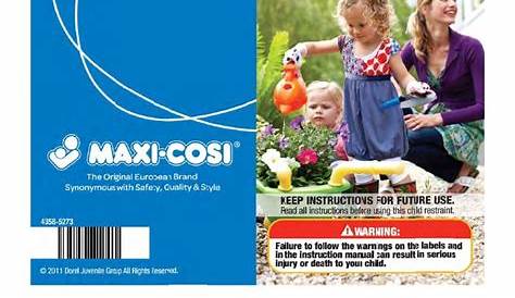 This is the instruction manual for the Maxi-Cosi Pria 70 convertible