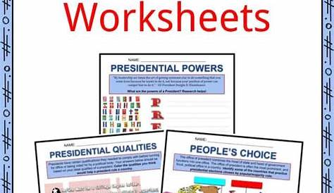 presidential fun facts worksheets