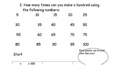 Number Bonds Worksheet for 1st - 3rd Grade | Lesson Planet