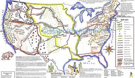 Trails of American West Map - Maps for the Classroom