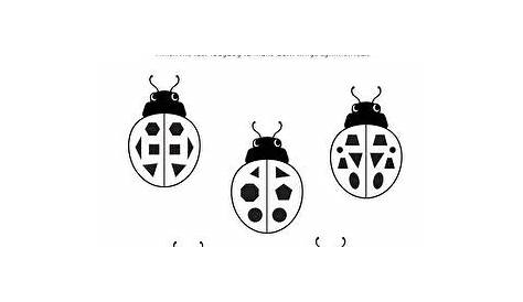 Ladybug Symmetry | Worksheet | Education.com | Kindergarten math lesson