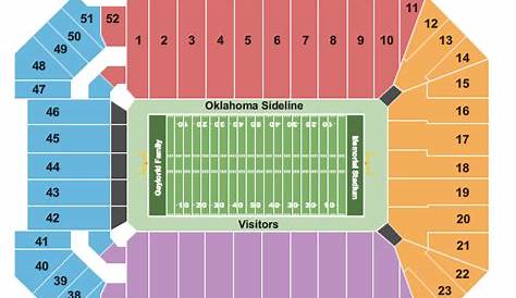 Oklahoma Memorial Stadium Seating Chart | Oklahoma Memorial Stadium