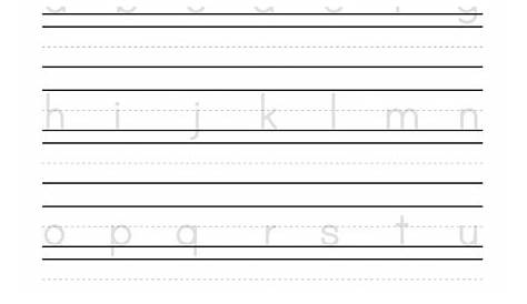 free lowercase letter writing worksheet