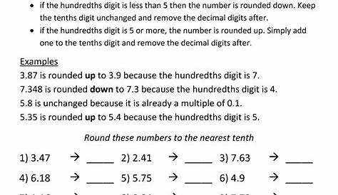 Rounding to the nearest tenth