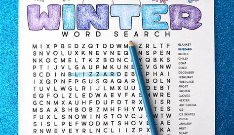 winter word searches printable