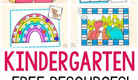 100+ Free Kindergarten Activities and Printables