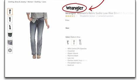 wrangler size chart cm