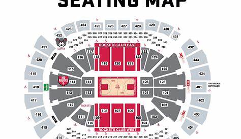 seat number toyota center seating chart rows