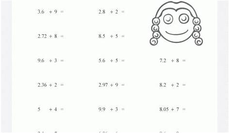Division Of Decimals By Whole Numbers Worksheets - Worksheets Master