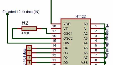 HT12D RF Decoder IC Pinout, Details, Equivalent & Datasheet