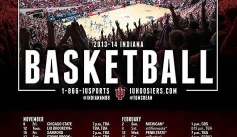 2013-2014 schedule | Indiana basketball, Indiana university, Indiana
