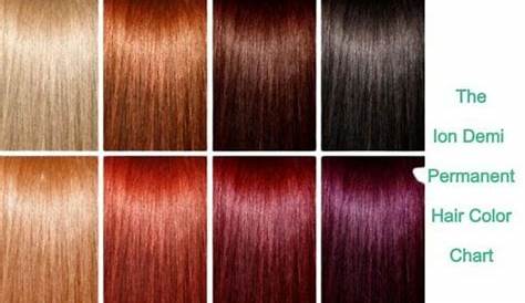 ion demi permanent hair color chart