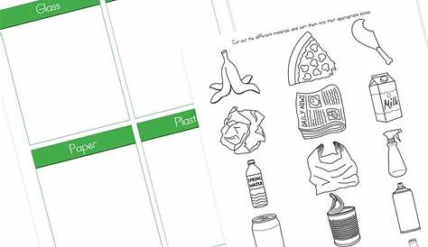 recycling sorting worksheets