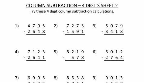 grade 1 solving subtraction equations worksheet