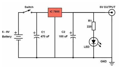 DIY Power Bank Circuit Diagram Using 7805 Voltage Regulator IC - ELEXWARE