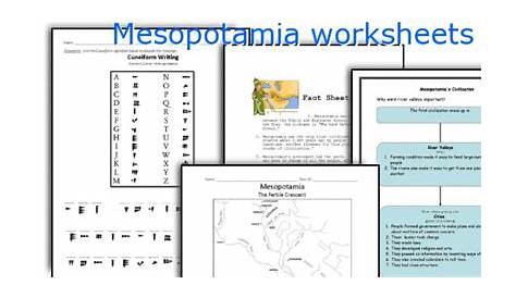English teaching worksheets: Mesopotamia