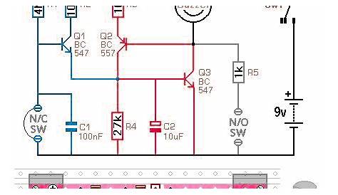 circuit diagram of 3 door alarm