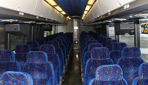 what does the inside of a charter bus look like