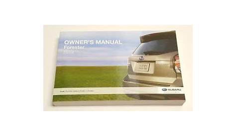 2018 SUBARU FORESTER OWNERS MANUAL TOURING PREMIUM LIMITED CONVENIENCE