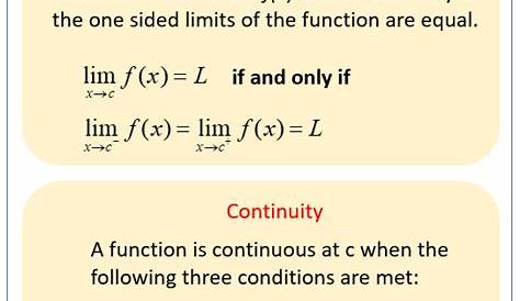 Limits And Continuity Worksheet With Answers - Ivuyteq