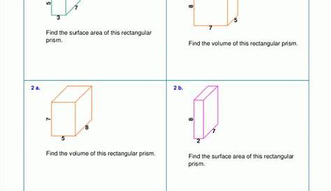 6th grade math surface area worksheets