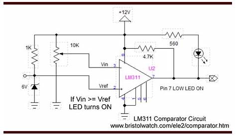 Lm311 Comparator Circuit Example