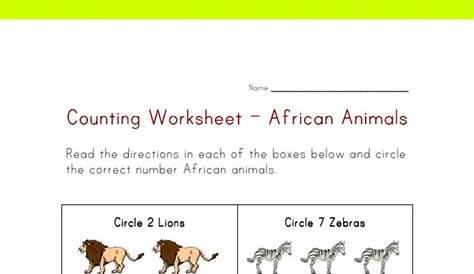 Africa Animals Counting Worksheet Top 10 Preschool Math Kids Activities