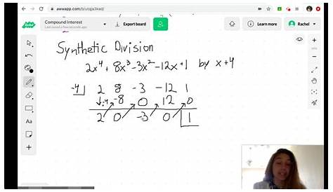 ALEKS - Synthetic Division (Algebra 2) - YouTube