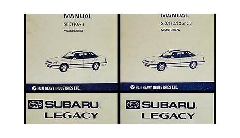 1992 Subaru Legacy Repair Shop Manual Original 4 Volume Set