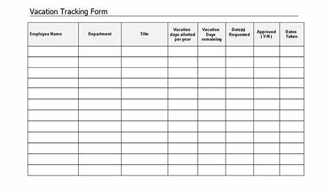 Employee Vacation Tracker Form - How to create an Employee Vacation
