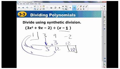 Algebra II- 3.3 Dividing Polynomials - YouTube