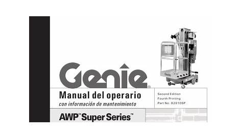 genie awp-25s manual