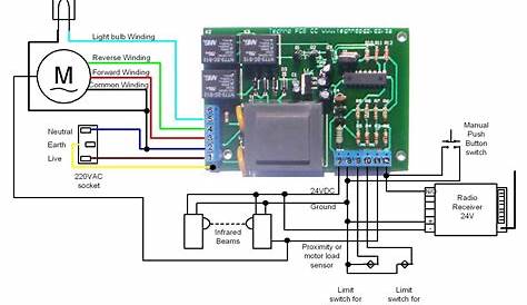 garage door opener motor circuit diagram