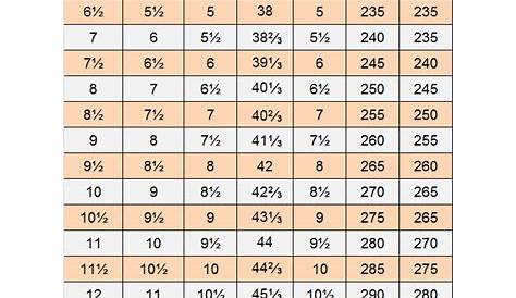 yeezy size chart womens to mens