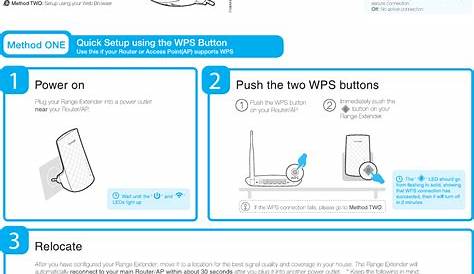 Manual TP-LINK RE200 AC750 WiFi Range Extender (page 1 of 2) (English)