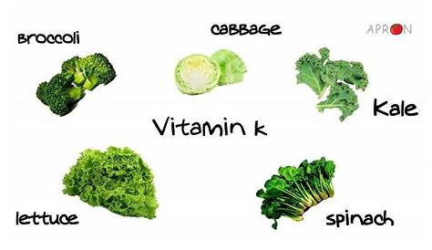vegetables vitamin k content