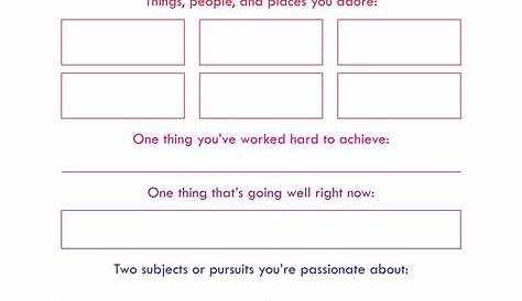 Free Printable Mental Health Worksheets For Adults Pdf