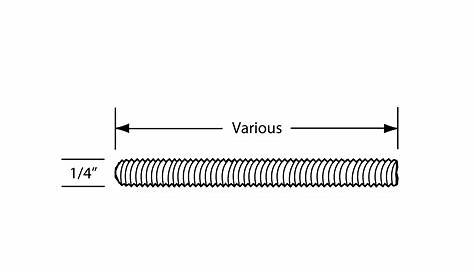 all thread rod sizes