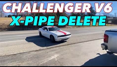 2012 Dodge Challenger V6 DUAL EXHAUST w/ X PIPE DELETE! - YouTube